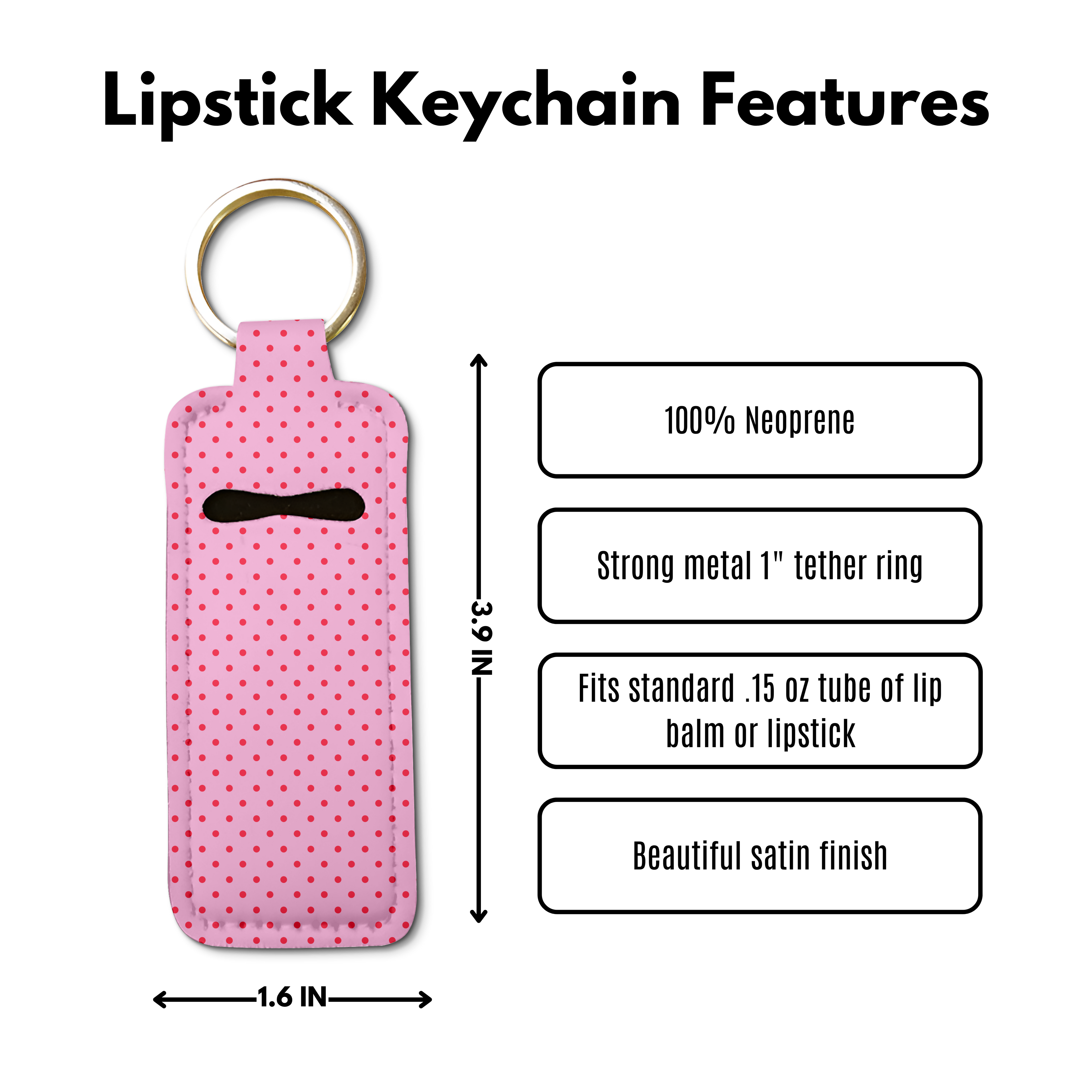Love Dotty Lip Balm Pouch Keychain