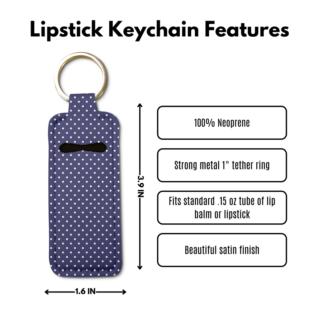 Dotty Lip Balm Pouch Keychain