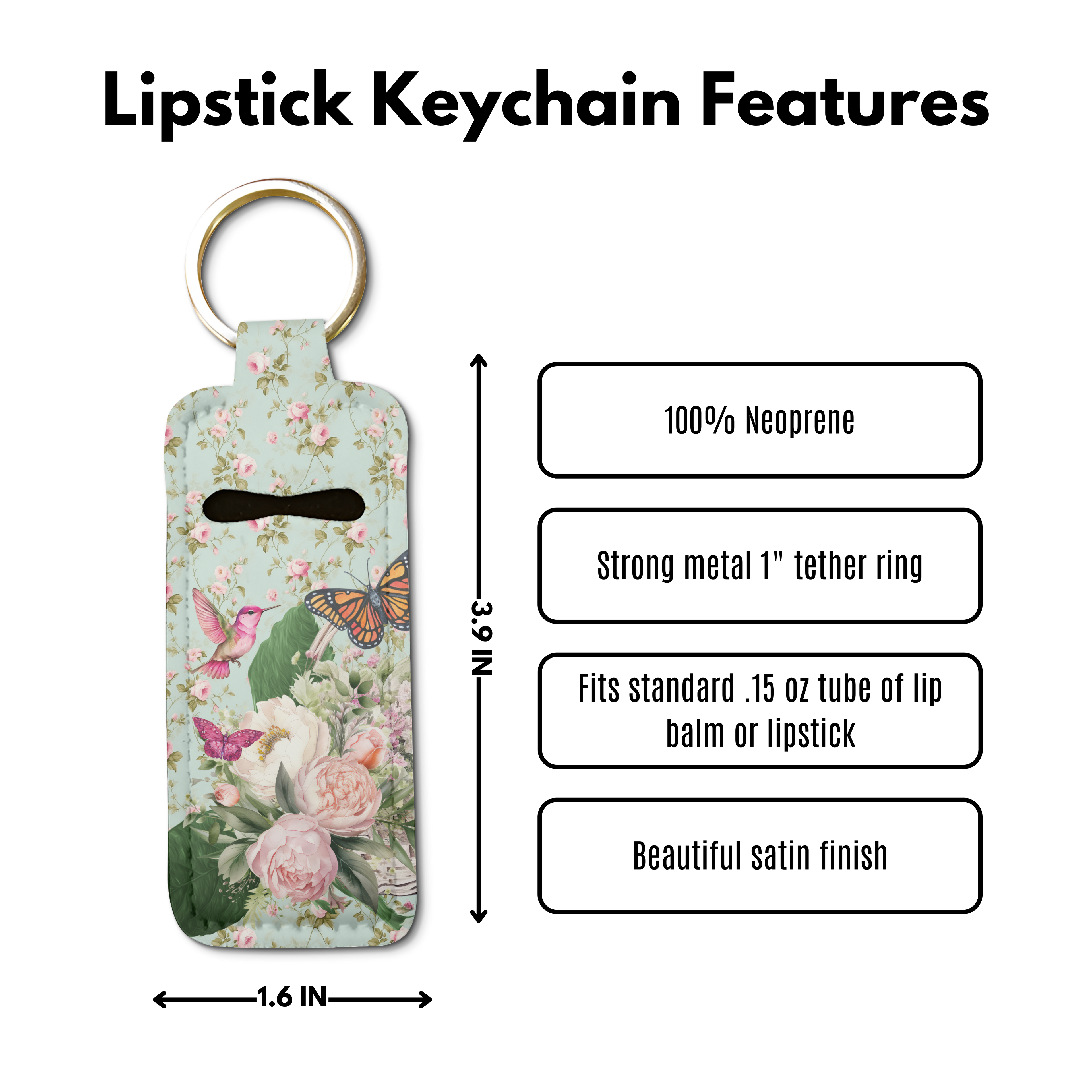 Botanic Bliss Lip Balm Pouch Keychain