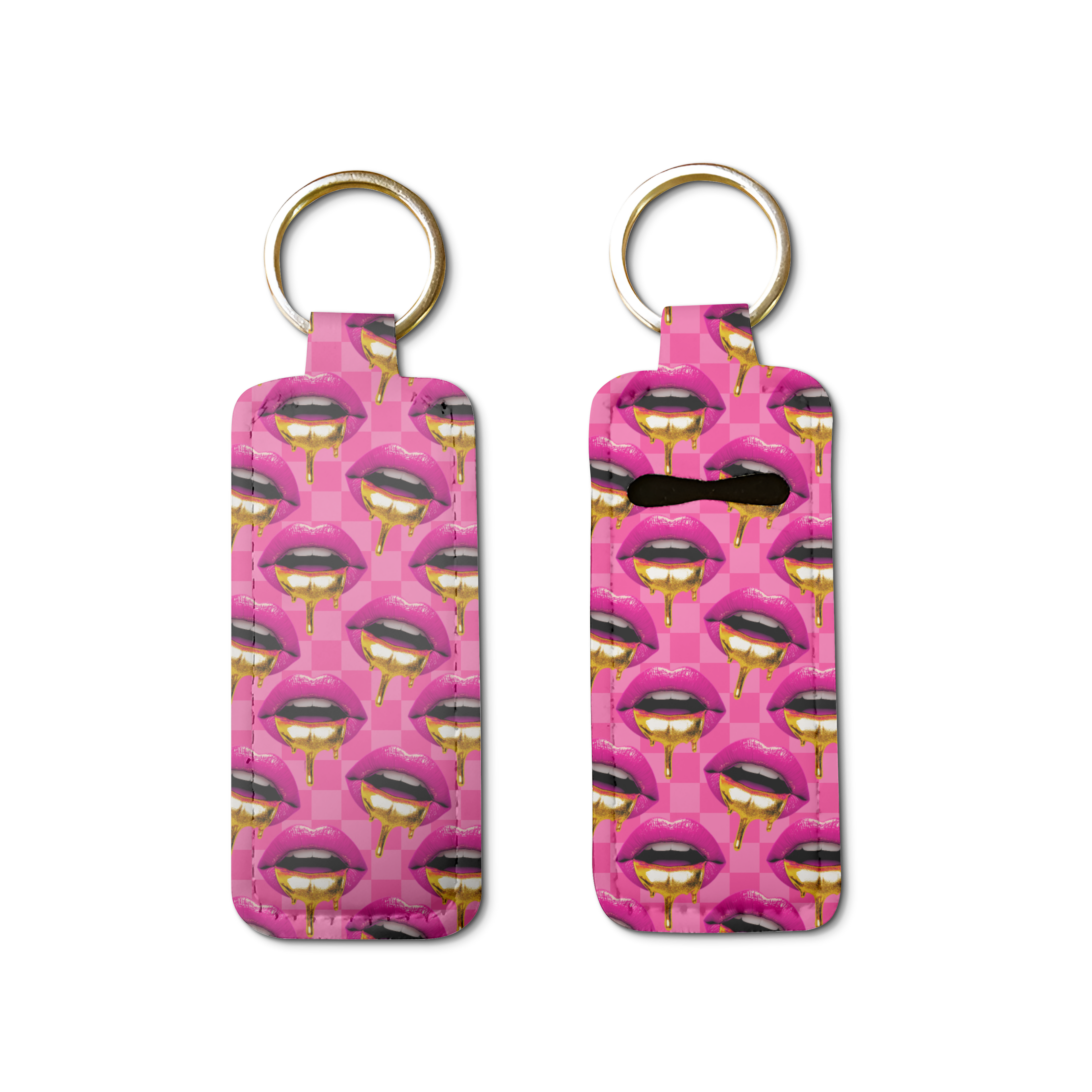 Ms Pouty Lip Balm Pouch Keychain